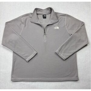 The North Face Mens Canyonlands 1/4 Zip Fleece Pullover Grey XXL NF0A3YR1DV9